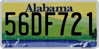 AL license plate 56DF721