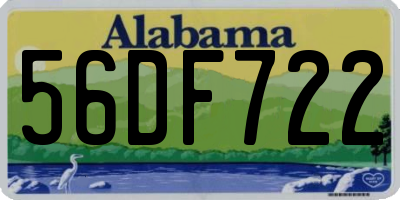 AL license plate 56DF722