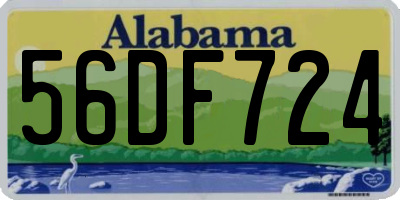AL license plate 56DF724