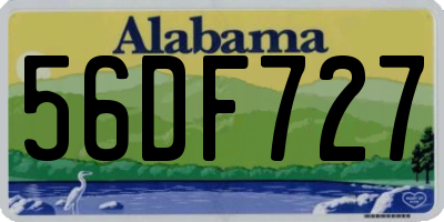 AL license plate 56DF727