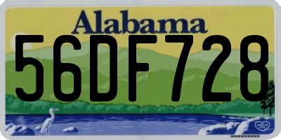 AL license plate 56DF728