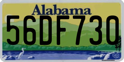 AL license plate 56DF730