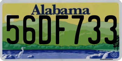 AL license plate 56DF733