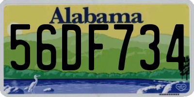 AL license plate 56DF734