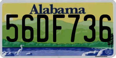AL license plate 56DF736