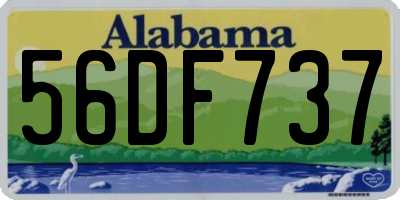 AL license plate 56DF737