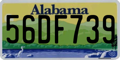 AL license plate 56DF739