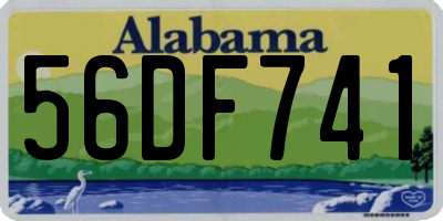 AL license plate 56DF741
