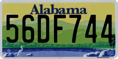 AL license plate 56DF744