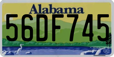 AL license plate 56DF745