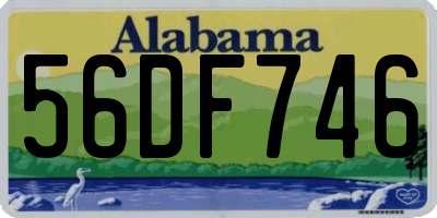 AL license plate 56DF746