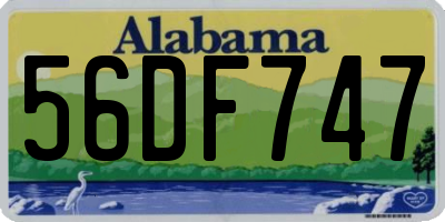 AL license plate 56DF747