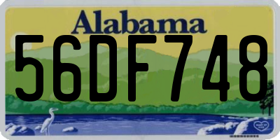 AL license plate 56DF748