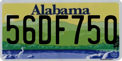 AL license plate 56DF750