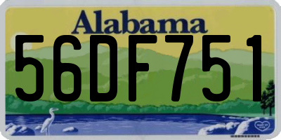 AL license plate 56DF751