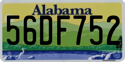 AL license plate 56DF752