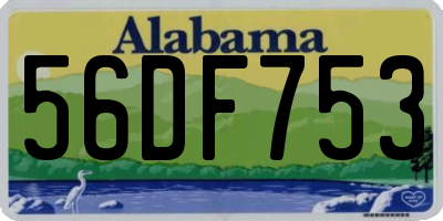 AL license plate 56DF753
