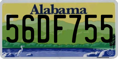 AL license plate 56DF755