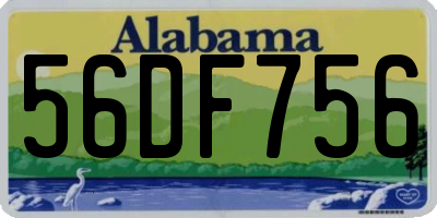 AL license plate 56DF756