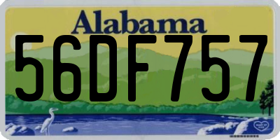 AL license plate 56DF757