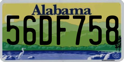 AL license plate 56DF758