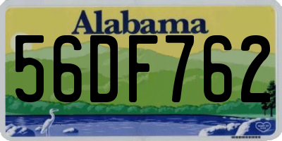 AL license plate 56DF762