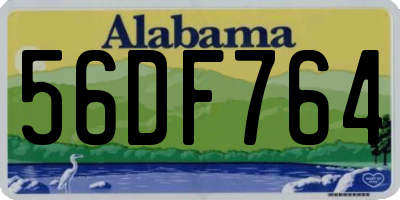 AL license plate 56DF764