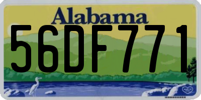 AL license plate 56DF771