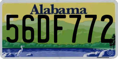 AL license plate 56DF772