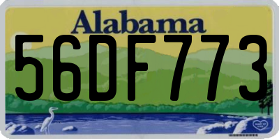 AL license plate 56DF773
