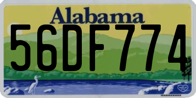 AL license plate 56DF774