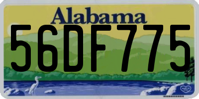 AL license plate 56DF775