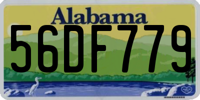 AL license plate 56DF779
