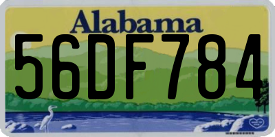 AL license plate 56DF784