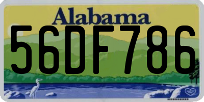 AL license plate 56DF786
