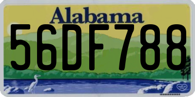 AL license plate 56DF788