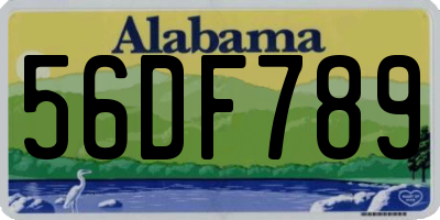 AL license plate 56DF789