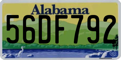 AL license plate 56DF792