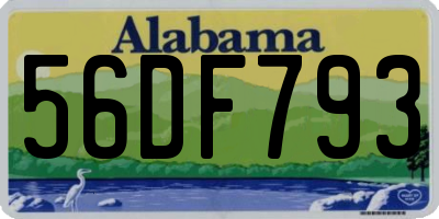AL license plate 56DF793