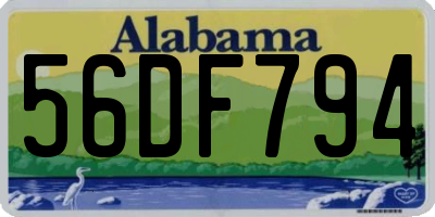 AL license plate 56DF794