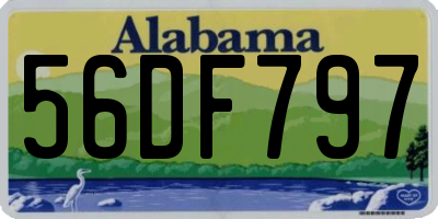 AL license plate 56DF797