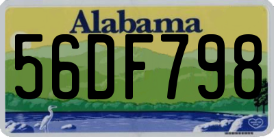 AL license plate 56DF798