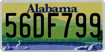 AL license plate 56DF799