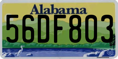 AL license plate 56DF803