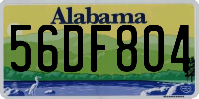 AL license plate 56DF804