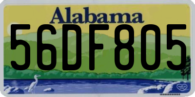 AL license plate 56DF805