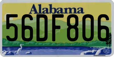 AL license plate 56DF806