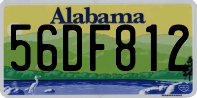 AL license plate 56DF812