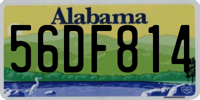 AL license plate 56DF814