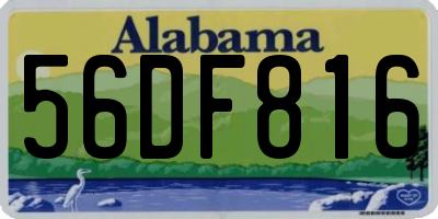 AL license plate 56DF816